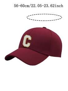 1pc Personalized 26 Letter Name Print Sun Hat Baseball Cap, Adjustable Unisex Kids Outdoor Casual Sun Protection Hat