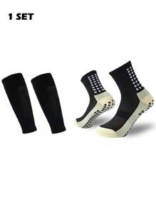 2 pary męskich skarpet piłkarskich z antypoślizgową podeszwą, antypoślizgowe skarpety sportowe z amortyzacją do piłki nożnej/koszykówki, jesienne