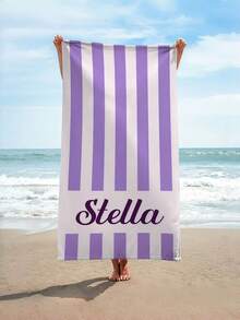 Personalized Beach Towel For Women And Men, Quick Dry Lightweight Custom Name Bath Towel, Soft Microfiber Beach Towels Swim Towel, Pool Towel, Shower Towel, Absorbent, Summer Accessory, Perfect For Outdoor, Sport, Travel, Beach, Pool
