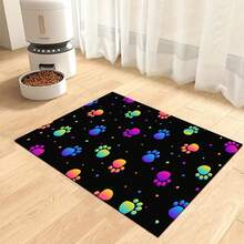 1 tấm lót thức ăn cho thú cưng thiết kế hình dấu chân nhiều màu sắc, thấm hút cao, nhanh khô, dễ vệ sinh, có lớp lót cao su, phù hợp cho thú cưng mọi mùa, lót chuồng chó, lót chuồng mèo, tấm lót chuồng thú cưng. - Nhiều màu - Xem 8