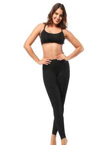 7 Pack Leggings For Women Butt Lift Low Waisted Tummy Control Slimming Black No See-Thru Yoga Pants Workout Running - 黑色 - 查看 2
