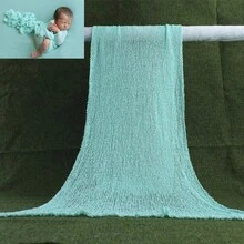 1 件新生儿摄影道具婴儿弹力包巾新生儿包巾长款波纹包巾用于摄影 DIY 新生儿照片毯婴儿洗澡复活节礼物适合女孩/男孩 - 彩色 - 查看 32