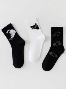 3双韩式趣味个性简约疯狂设计中筒袜