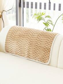 1pc Thick Plush Solid Color Sofa Cushion Cover, Non-Slip Washable, Modern Minimalist Home Decor Pet Friendly, Soft & Comfortable Furniture Protector Pad For Bedroom, Office, Living Room (Excluding Backrest, Armrest, Pillow Cover)