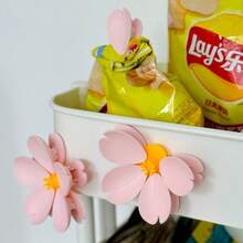 Cherry Blossom Magnetic Refrigerator Clip, Anti-Mold, Beautiful Flower Design Refrigerator Seal Clip - Pink - View 5