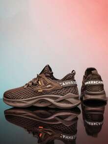 男士徒步鞋，夏季新款时尚休闲镂空透气运动跑步鞋，厚底防滑舒适凉爽，魔术贴设计适合水上活动，用途广泛，适合户外、工作、旅行、海滩、钓鱼，4 种颜色可选