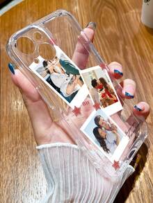 1 pieza Funda de teléfono personalizada con foto de pareja, romántica, dulce, cubierta protectora de teléfono transparente y suave resistente a golpes personalizada para S22, S23, S24, S25, Ultra, A13, A14, A15, A16, A53, A54, A55, A56, A05, A04, 11, 12, 13, 14, 15, 16 Pro Max - transparente - Ver 3