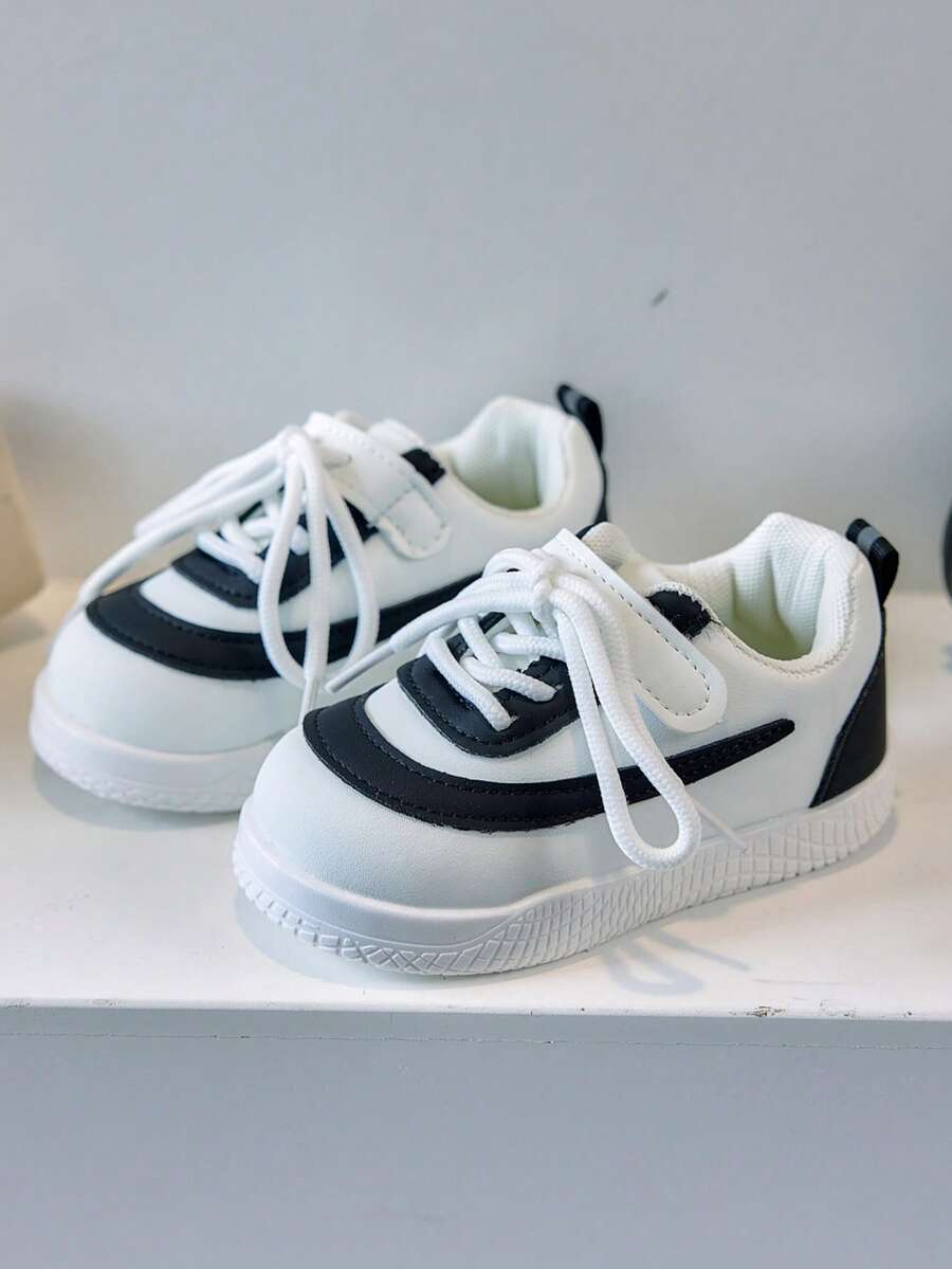 1双儿童时尚运动鞋幼儿柔软防滑耐磨休闲运动鞋 - 黑色 - 查看 1