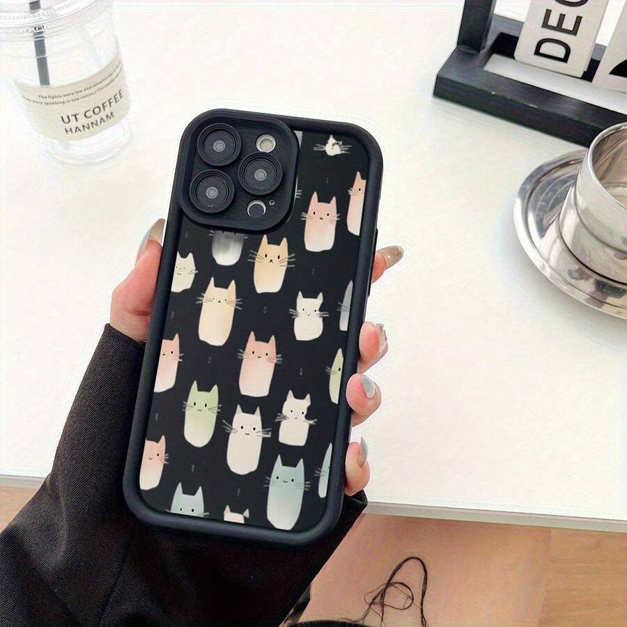 Funda para teléfono con diseño único de escalera para ojos, moderna y completa, antideslizante y anticaídas, de TPU suave, compatible con phone 11, 12, 13, 14, 15, 16 Pro y Pro Plus. Diseño moderno y novedoso. - Colores mixtos 1 - Ver 1
