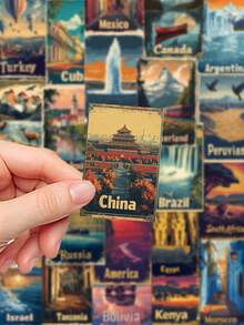 50 张 20 世纪 50 年代复古旅行海报贴纸，适用于手机壳、水瓶、计划器、iPad、耳机、滑板、吉他装饰，自粘 - 彩色 - 查看 4