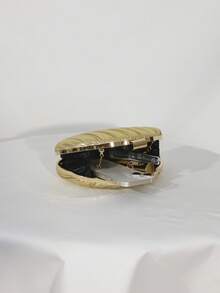 Dedoo 轻巧、商务休闲水钻装饰水桶包迷你抽绳设计、透明包仿珍珠包晚宴包、晚餐包迷人、优雅、精致、安静奢华的水钻适合派对女孩、女人、新娘非常适合派对、晚宴/宴会圣诞派对礼服，完美搭配新年服装，与女士派对礼服完美搭配 - 金色 - 查看 6