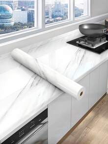 1 rotolo di carta da parati impermeabile con motivo marmorizzato, realizzata in materiale PVC, rimovibile e ritagliabile, adatta per la decorazione di pareti, adesivi e sticker da parete, ideale per decorare bagni, toilette, docce, soggiorni e cucine