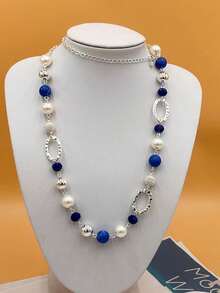 1pc Fashionable & Personalized Long Necklace, Suitable As Gift Or Daily Wear - Multicolor - View 2