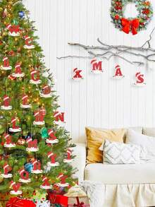 1pc Christmas Tree Decoration Letter Pendant 26 Letters Acrylic Pendant Xmas New Year Decor Ornament Home Holiday,Christmas Tree Ornaments For Ornament Personalized,Christmas