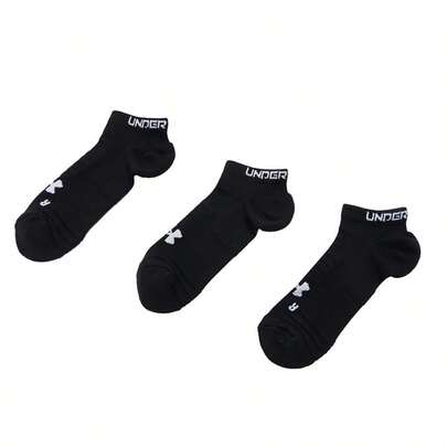 Under Armour 3双男女通用踝部运动袜，舒适运动训练袜，休闲船袜