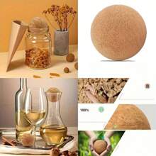 1PC Cork Massage Balls - Wooden Cork Yoga Fascia Balls For Yoga Muscle Massage And Deep Tissue Relaxation