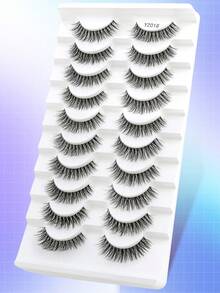 10 Cặp Lông Mi Giả 3D Ngắn Tự Nhiên Có Thể Tái Sử Dụng, Dây Trong Suốt Thủ Công, Lông Mi Sọc Xoăn Mềm Nhẹ, Thích Hợp Cho Trang Phục Hàng Ngày, Câu Lạc Bộ, Công Sở Cho Nữ Lông Mi Giả, Lông Mi Giả, Lông Mi Giả - Lông mi Criss Cross - Xem 5