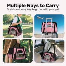 Secure Zipper Anti-Escape Pet Carrier Backpack | Spacious Ventilated Foldable Cat/Dog Travel Bag | Car & Airline Approved Collapsible Cage With Breathable Design