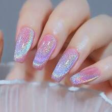 GWL Magnetic Cat Eye Gel Nail Polish - Multi-Chrome Shifting Color, Fine Glitter Sparkle, Salon Professional Soak Off UV LED Lamp Cure, Long Lasting Manicure, DIY Nail Art Kit (Holiday Gift, Alcohol-Free) - 1pc - View 3