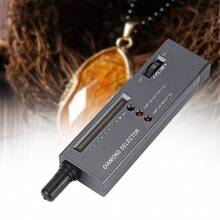 Tester diamanti portatile ad alta precisione - Rilevatore di autenticità gioielli elettronico per diamanti, giada, rubini - Funzionamento a batterie (batterie non incluse) con display LCD e indicatori multicolore