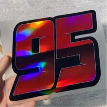 Waterproof And Ultraviolet-Resistant Red Laser Digital Vinyl Stickers, Suitable For Motorcycles, Cars, Guitars - Durable PVC Fuel Tank, Body, Windshield Decals - one-size - View 10