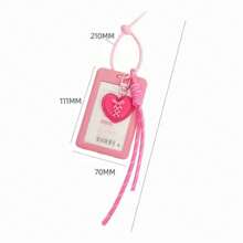 丝带蝴蝶结爱心卡包 适用范围：地铁卡 公交卡 火车票 轮渡卡 员工证 门禁卡 学生证 借书证 校园餐卡 女士钱包 迷你钱包 零钱包 卡包