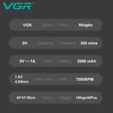 VGR 理发器套装电动专业理发器无线理发器数显修剪器男士理发器可调节理发器 V-196&V-996 - 彩色 - 查看 8
