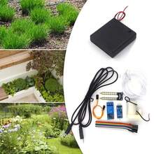 Kit sensor humedad suelo para riego automático con Arduino perfecto para viajeros jardinería automatización cultivo inteligente eficiente mantenimiento plantas ahorro agua fácil instalación innovación tecnología moderna - Negro - Ver 7