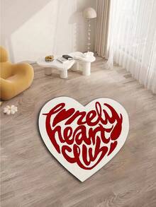 独家定制,喜盛专享,1pc字母地毯,“All You Need Is Love”地毯,心形地毯,蓝色心形,红色心形彩色地毯,仿羊绒地毯,柔软蓬松质感,多功能时尚创意家居地毯,客厅地毯,卧室地毯,玄关地毯,厨房地毯,浴室地毯,游戏室地毯,书房地毯;可机洗,耐脏,抓绒地毯,秋冬地毯,加厚/毛绒 - 白紅色 - 查看 3