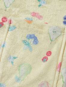 Women Dressing Gown Flannel Robe Floral Print Shawl Collar Bathrobe For Hotel Spa Party Kimono Robe With Belt - Yellow - View 10