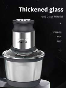 3L Stainless Steel Electric Meat Grinder, With 4 Sharp Blades, Can Grind Meat, Vegetables, Fruits And Nuts. SOKANY - EU C Type Plug(220-240V) - View 6