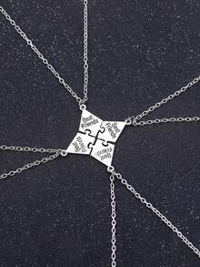 夏季闺蜜项链套装，新款时尚字母“Best Friends”项链，创意闺蜜情谊项链，百搭叠戴项链，适合夏季度假派对，优雅流苏粉色水滴天使翅膀吊坠项链，时尚精致颈链 - 彩色 - 查看 17