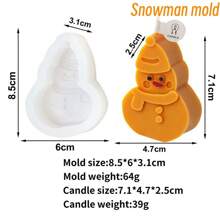 4 PEÇAS Moldes de Vela de Silicone de Árvore de Natal + Alce + Homem + Boneco de Neve + Homem de Gengibre, Molde de Resina Epóxi, Formas Fofas DIY, Artesanato de Vela Festiva de Natal para Cimento e Trabalhos Artísticos em Gesso Aromático, Ideia de Presente Perfeita