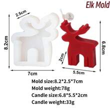 4 PEÇAS Moldes de Vela de Silicone de Árvore de Natal + Alce + Homem + Boneco de Neve + Homem de Gengibre, Molde de Resina Epóxi, Formas Fofas DIY, Artesanato de Vela Festiva de Natal para Cimento e Trabalhos Artísticos em Gesso Aromático, Ideia de Presente Perfeita