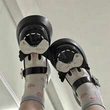 Lolita Leather Shoes For Women, French Ladies, New Mary Jane Shoes With Big Bow And Thick Sole For Spring And Summer - 米白色升級版 - 查看 2