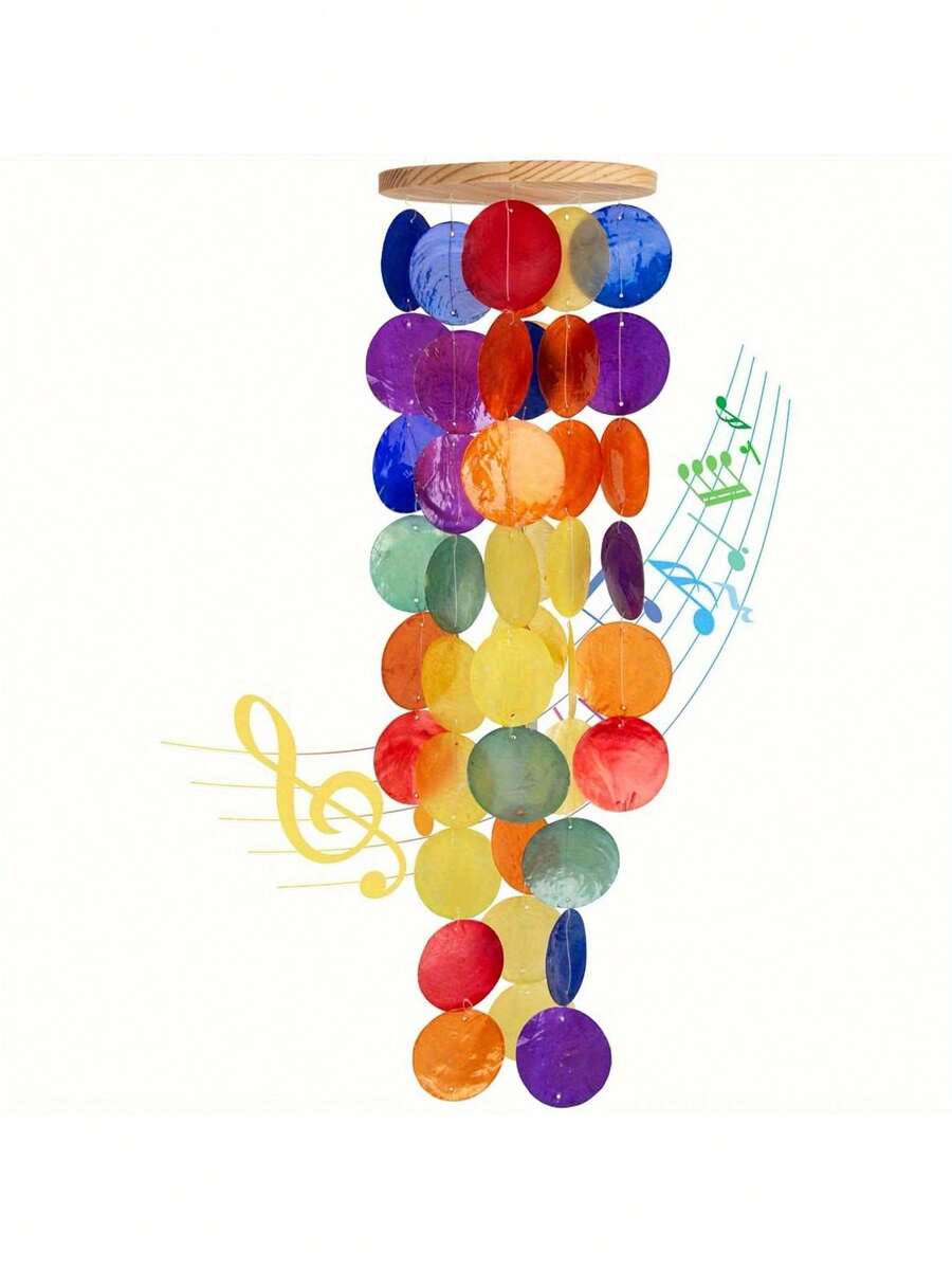 30 قطعة دوارة ملونة بألوان نمط مصنوعة يدويًا، تصميم ساحلي، طقم صنع الأجراس الصوتية، مناسبة للاستخدام الداخلي/الخارجي وديكور الحديقة، هدية مثالية للنساء وعشاق الأجراس الصوتية (الألوان عشوائية)