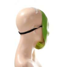 1 Stück Halloween Maske aus natürlichem Latex, wiederverwendbar, mit weißen Augen und lächelndem Ausdruck, skurrile Latex-Maske, unheimliche Maske, Party Rollenspiel Kostümzubehör, Feiertagsparty Verkleidung Requisiten