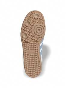 Adidas Samba Men's Sneakers Leather And Suede Upper Classic 3-Stripes Lace-Up Regular Fit Cloud White Alumina Ash Blue JS1391 - White/Alumina/Blue - View 4