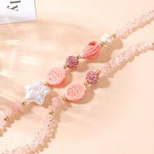 1 件陶瓷鱼和海螺珠项链 + 1 件陶瓷鱼珠手链，波西米亚风格女士夏季度假珠宝