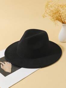 1pc Unisex Flat-Brimmed Jazz Hat, Printed With Celestial Elements, Suitable For Halloween And All Seasons, Autumn/Winter