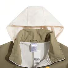 Adidas Chaqueta deportiva NEO para hombre, con cuello alto, tejido en bloques de color, resistente al viento, deportiva e informal - Multicolor - Ver 9