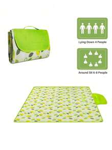 1 件大号加厚防沙防水垫、野餐毯、户外防水可折叠野餐垫、便携式野营垫，适合家人、朋友露营野餐（39.3 * 59 英寸） - 彩色 - 查看 6