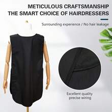 1 件可调节口袋设计涤纶沙龙围裙，通用适合发型师、化妆师、多用途背心，适合节日、万圣节、圣诞节、返校、旅行度假必需品、女士发饰