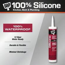 Dap 08640 Bathroom Silicone Rubber Caulk 9.8Ounce White
