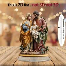 1 Piece 2D Flat Acrylic Virgin Mary Embracing Jesus Ornament, Religious Ornament, Housewarming Gifts, Home Desk Decoration, House Party Decoration, Outdoor Garden, Perfect Gift For Family And Friends