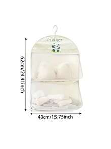 1 件多层悬挂式衣柜收纳盒，专为袜子和内衣设计，配有带口袋的独立织物网状储物袋，壁挂式衣柜隔板，适用于卧室