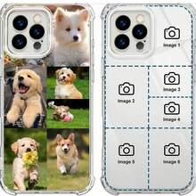 1 pezzo Custodia per telefono trasparente e antishock DIY, personalizzata, minimalista e alla moda, compatibile con Apple 16 15 14 13 12 11 Plus Pro Max Pro, Galaxy, OPPO, Redmi, ottima come la Festa degli Uomini, Ringraziamento, Natale, Annie per matrimoni, Festa del Papà, Regalo di Natale per famiglia, fratelli e coppi - Trasparente - Visualizzare 8