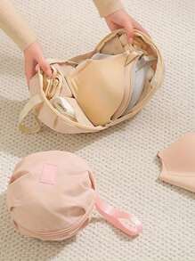 1 Stück kugelförmiger BH- und Unterwäsche Aufbewahrungsbeutel, leicht und tragbar, mit mehreren Fächern für organisiertes Packen, geeignet für Zuhause und Reisen, Raumdekoration, Taschen, Kosmetiktasche, Schminktisch, Reise, Reiseutensilien, Organizer, Aufbewahrung, Reiseessentials, Make-up Organizer, Make-up Taschen, Make-up Organizer, Organizer, Kulturtasche, Schreibtischorganizer, Kosmetiktasche, Make-up Beutel, Make-up Organizer, Schminktischzubehör, Make-up Beutel, Make-up Taschen