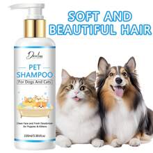 2 pièces Shampooing pour chien à l'avoine (convient aux chats et aux chiens), soulage les démangeaisons et hydrate la peau et les poils secs