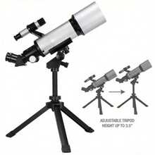 Refractor Telescope 300 Power 400x70mm With Tabletop Tripod And Carrying Case For Stargazing Astronomy Beginners Outdoor Observation - As pic - View 2